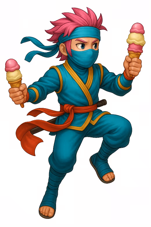 Ninja Ice Cream Service Area Character