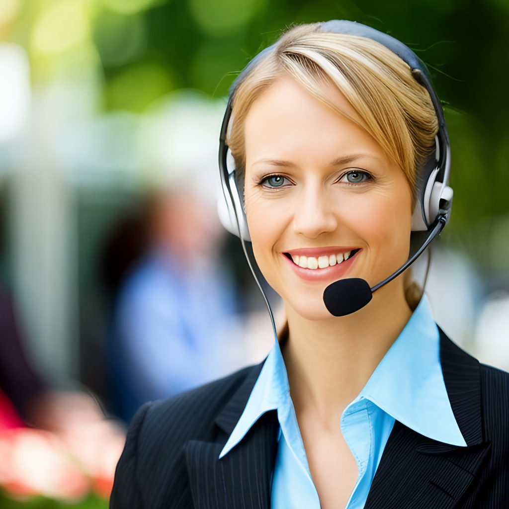 Person Standing In Suit Wearing Headset