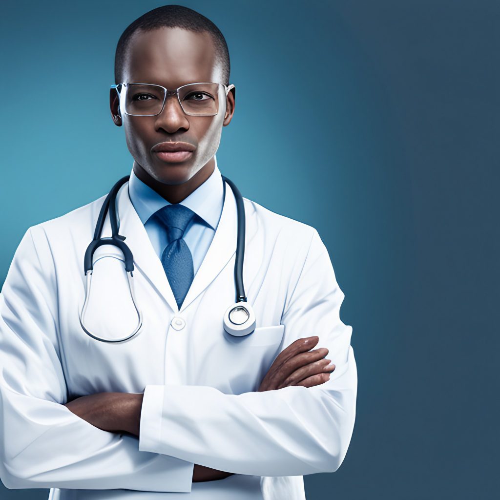 Doctor with crossing arms