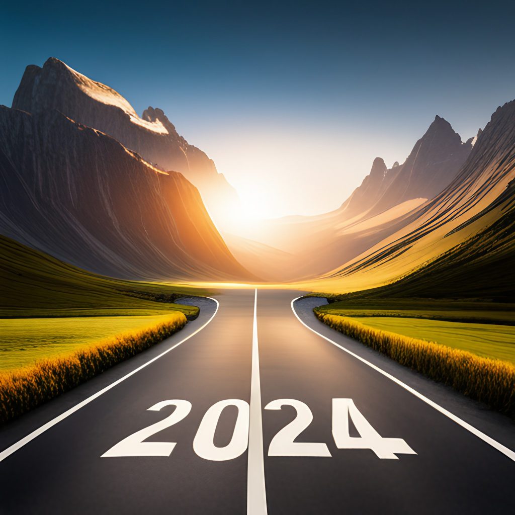 Road with 2024 on it