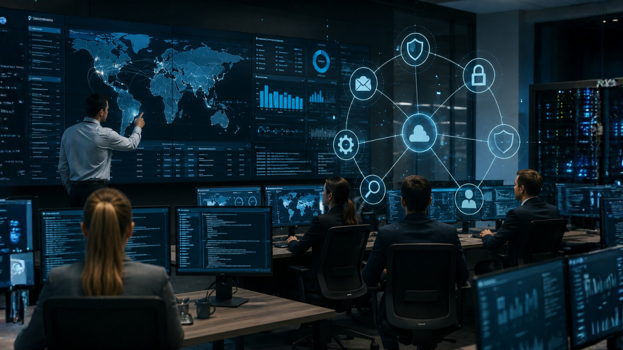 Managed cybersecurity services in Dallas monitoring cloud access, network security, and business IT alerts.