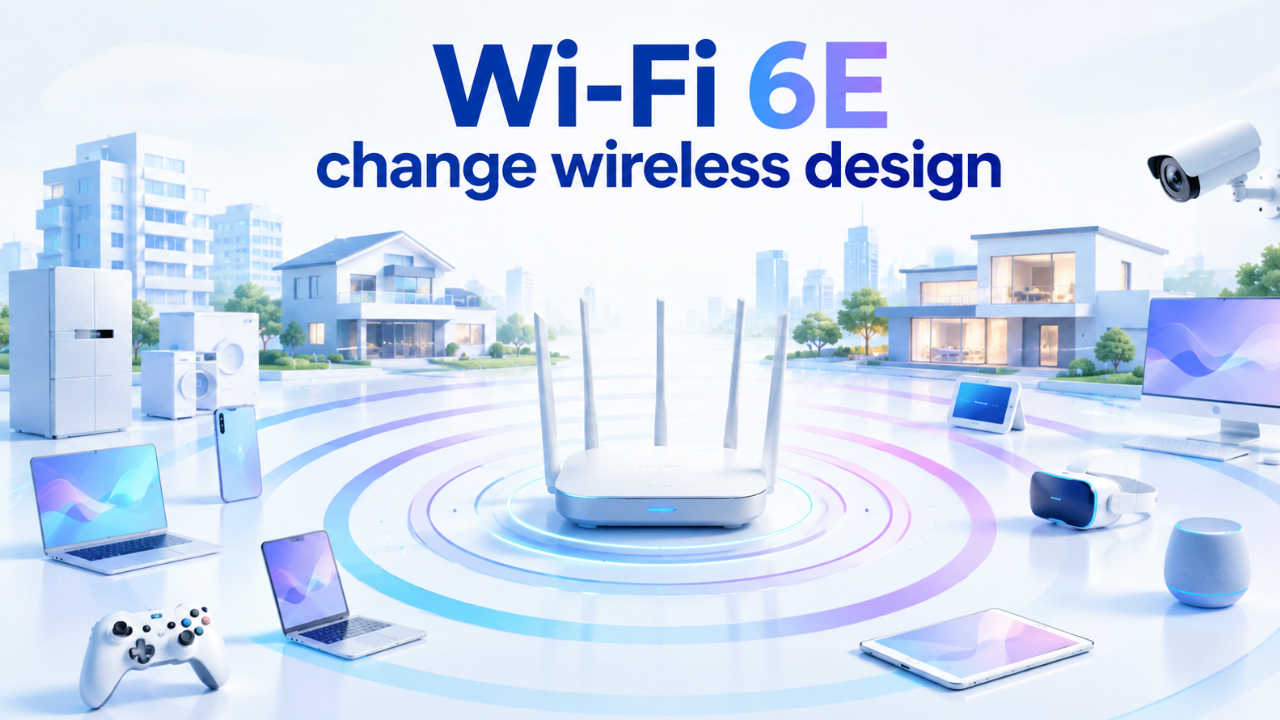 Wi-Fi 6E wireless design for connected devices