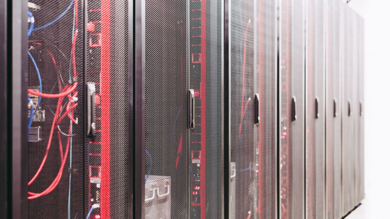 Server racks supporting a right-sized small business cybersecurity environment.