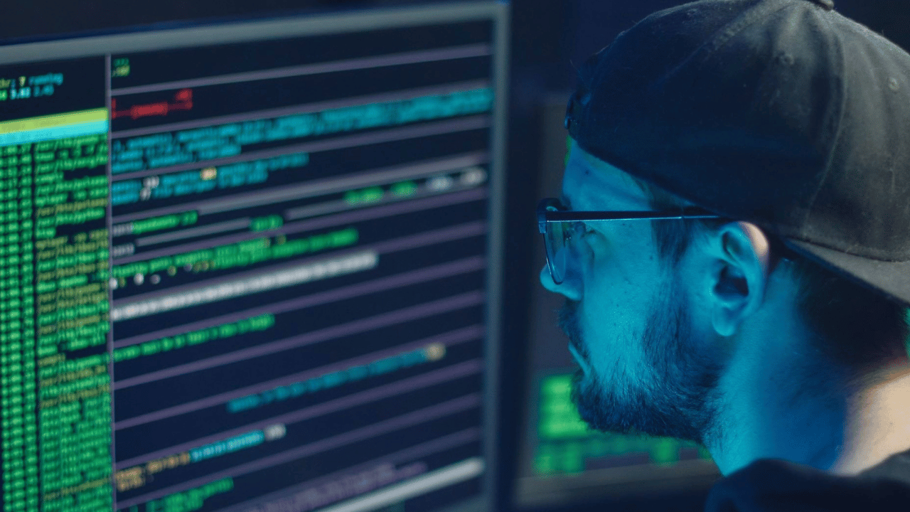 Security analyst reviewing threat activity through managed detection and response services.