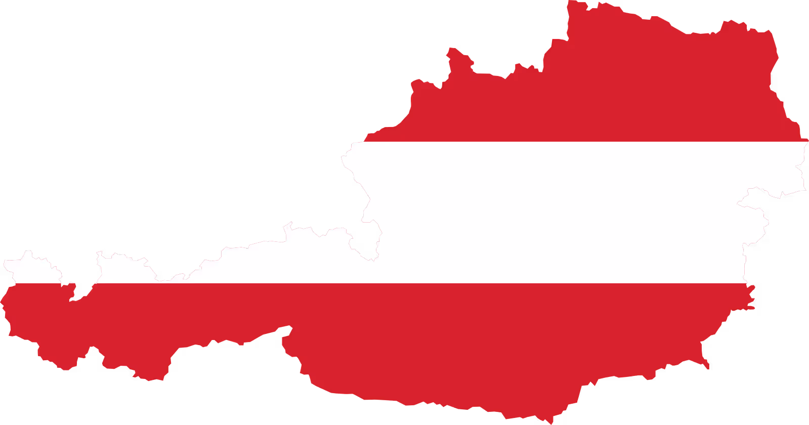 Austria flag map