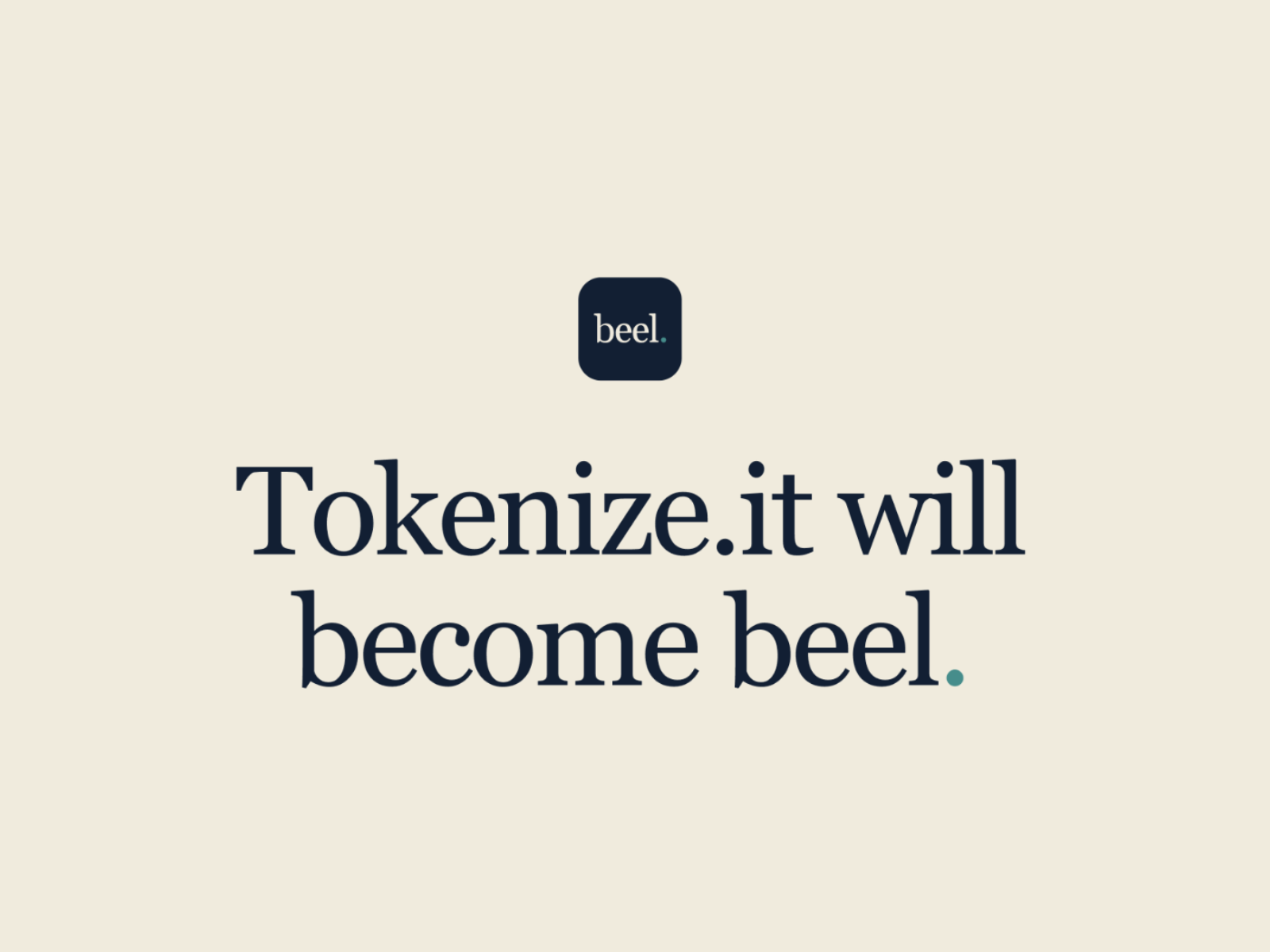 Tokenize.it wird zu beel