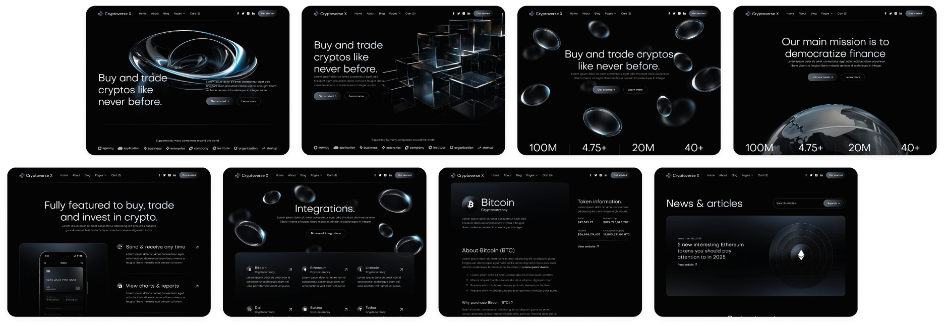 Cryptoverse X - Webflow Templates - Crypto Webflow Template