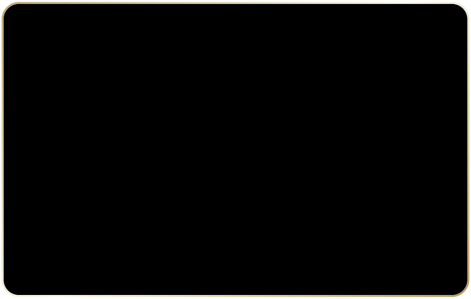 Empty Legacy USD Card front, black metal body with gold border