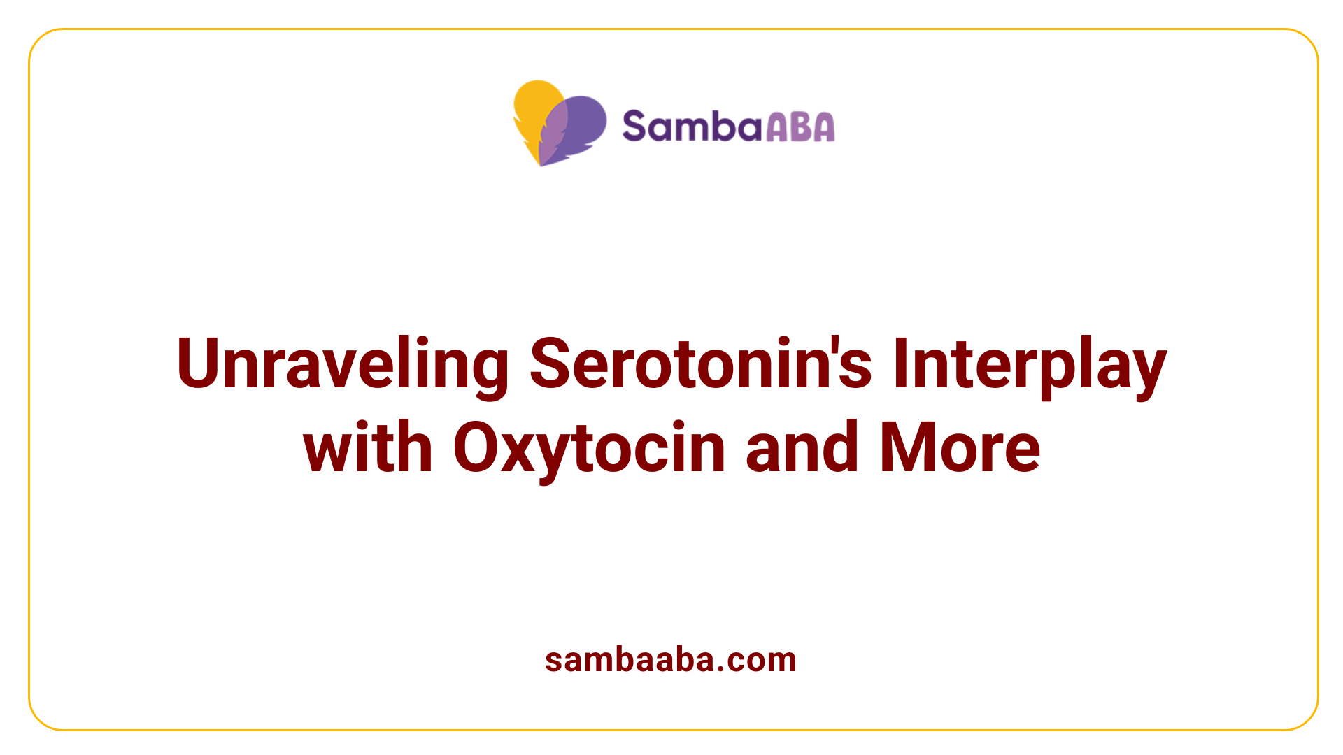 Unraveling Serotonin's Interplay with Oxytocin and More