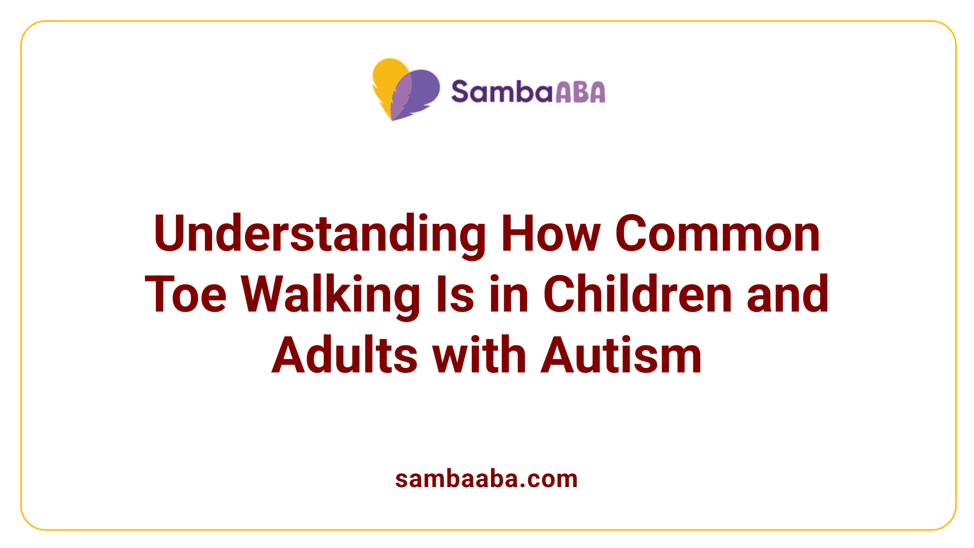 Understanding How Common Toe Walking Is in Children and Adults with Autism