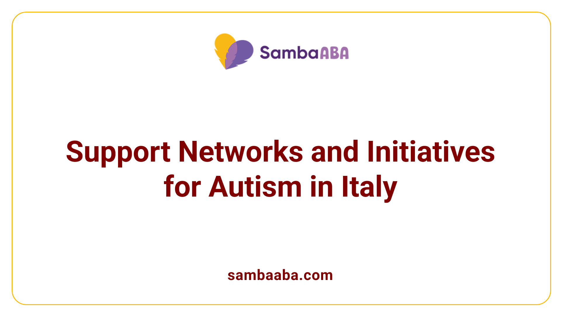 Support Networks and Initiatives for Autism in Italy