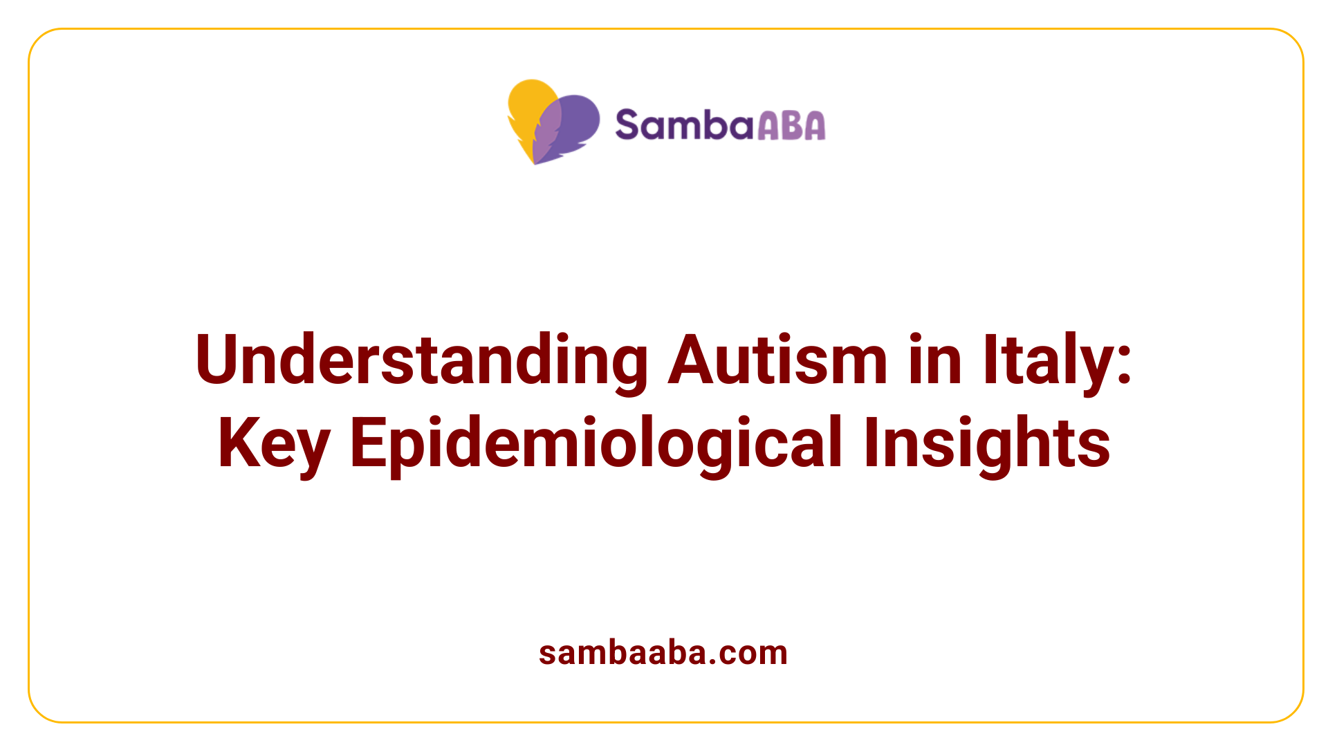 Understanding Autism in Italy: Key Epidemiological Insights