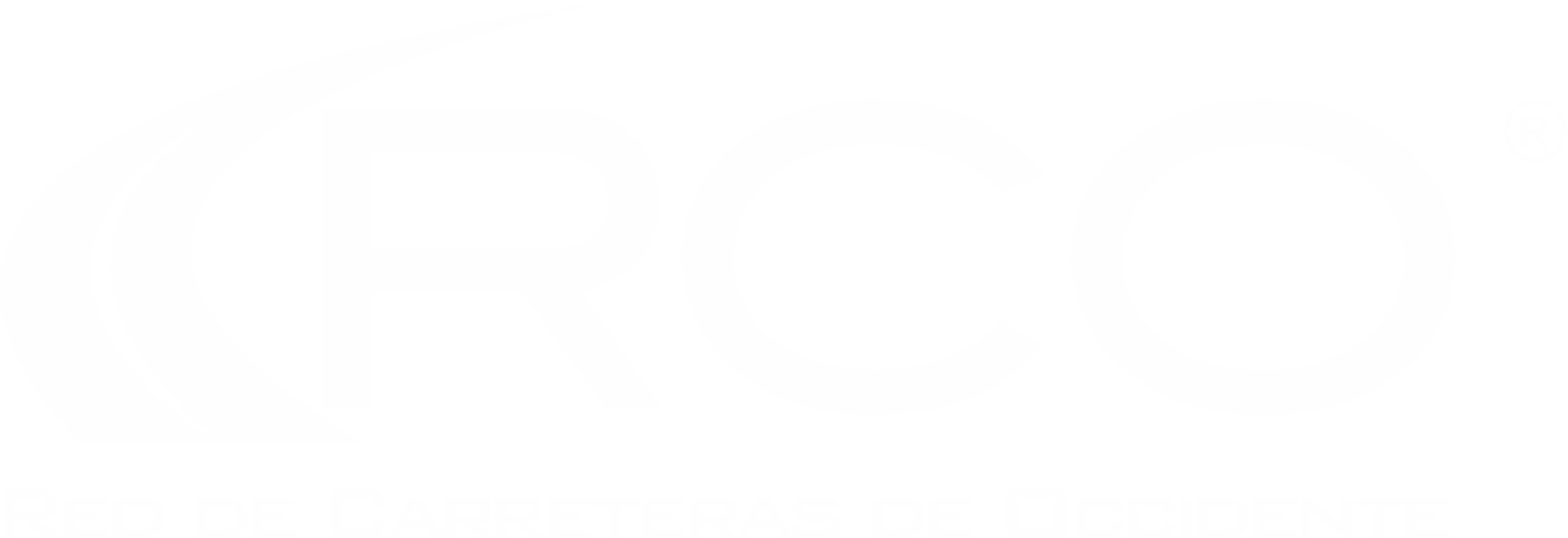 Logo with stylized letters RCO and text Red de Carreteras de Occidente.