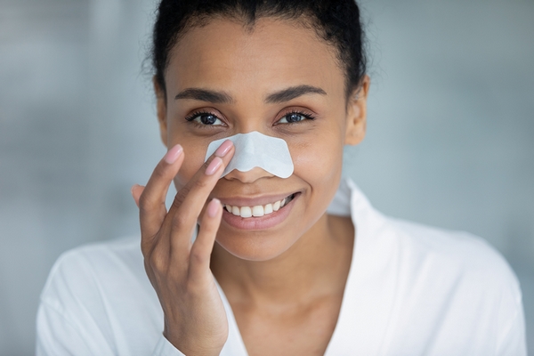 Pore strips are effective for clogged pores on nose.