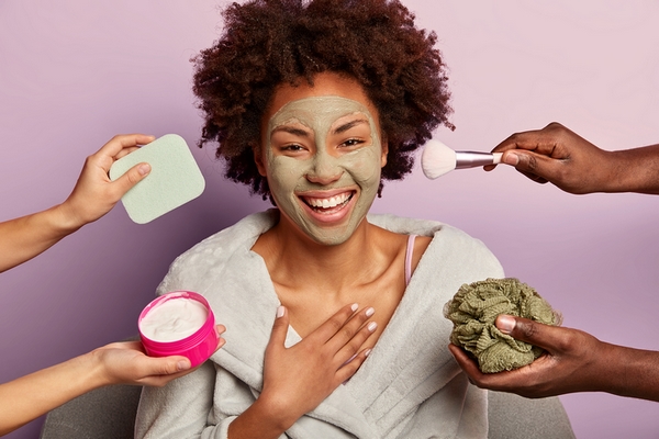 Use various beauty products to improve skin texture.