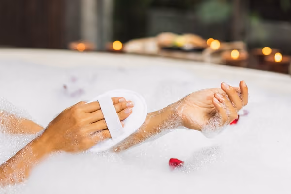 Avoid using bath sponges