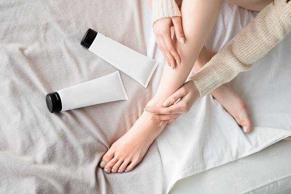 A leg mask is a good treatment for severe dry skin on legs.