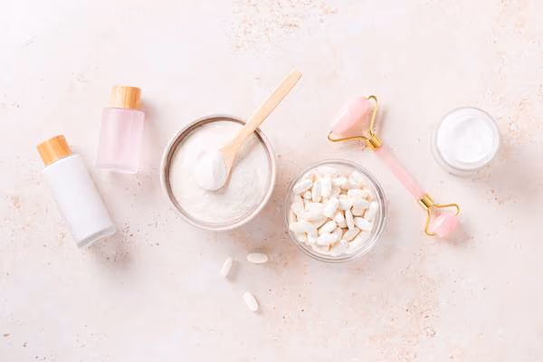 Supplements can stimulate collagen production in skin.