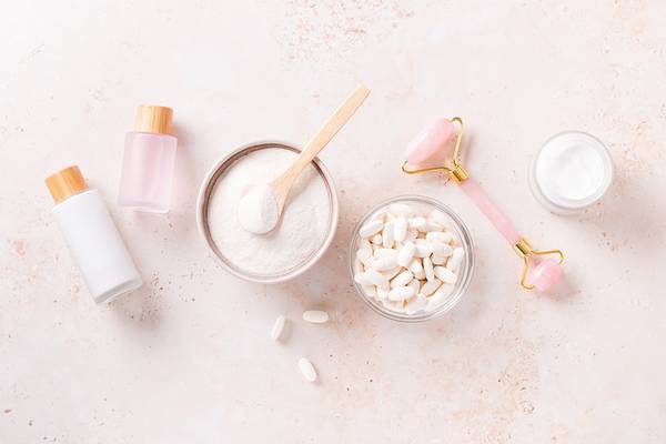 Supplements can stimulate collagen production in skin.