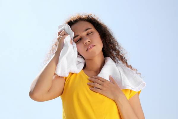 Sweating causes clogged pores.