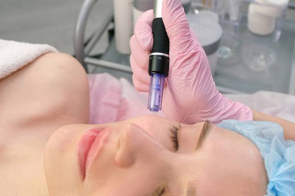 Before microneedling