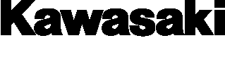 Kawasaki brand logo in bold black text.