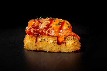 Saumon Cuit Crispy Rice
