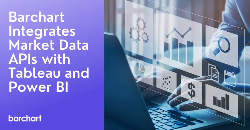 Barchart Empowers Data Analysis with Tableau and Power BI Integration