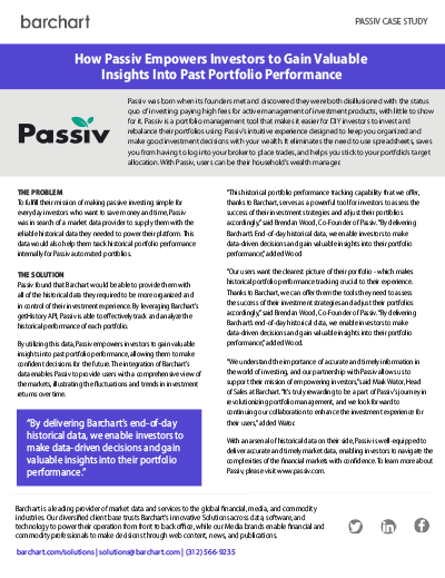 How Passiv Empowers Investors to Gain Valuable Insights Into Past Portfolio Performance