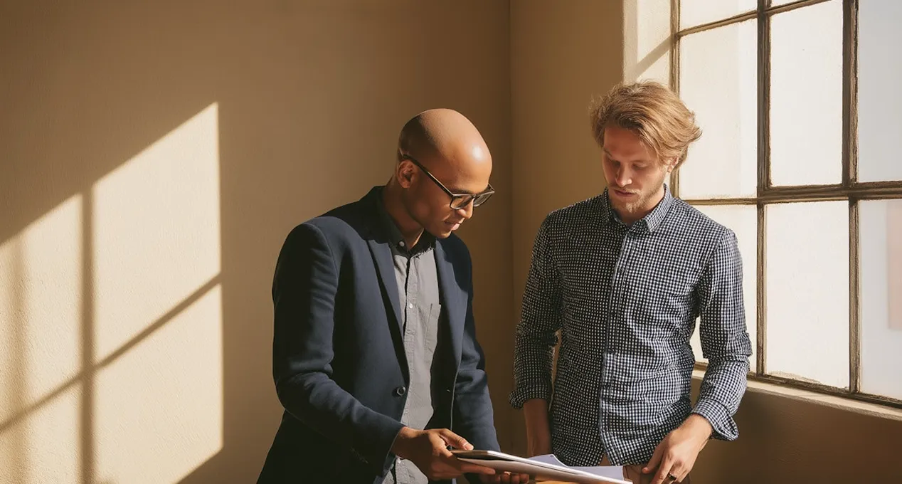 2 poeple discussing about something