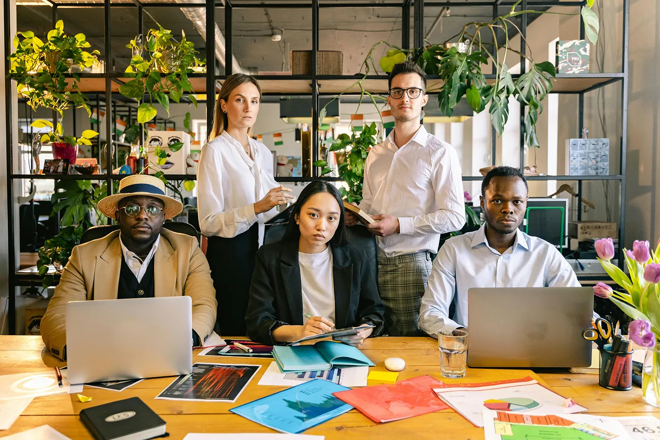 some people doing a meeting