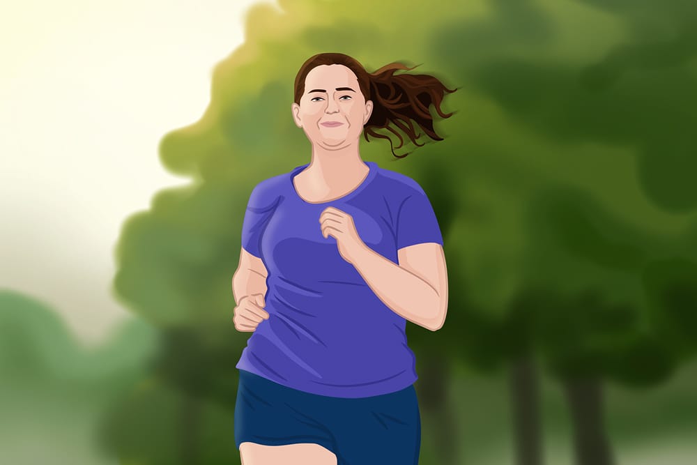 Illustration of a woman running