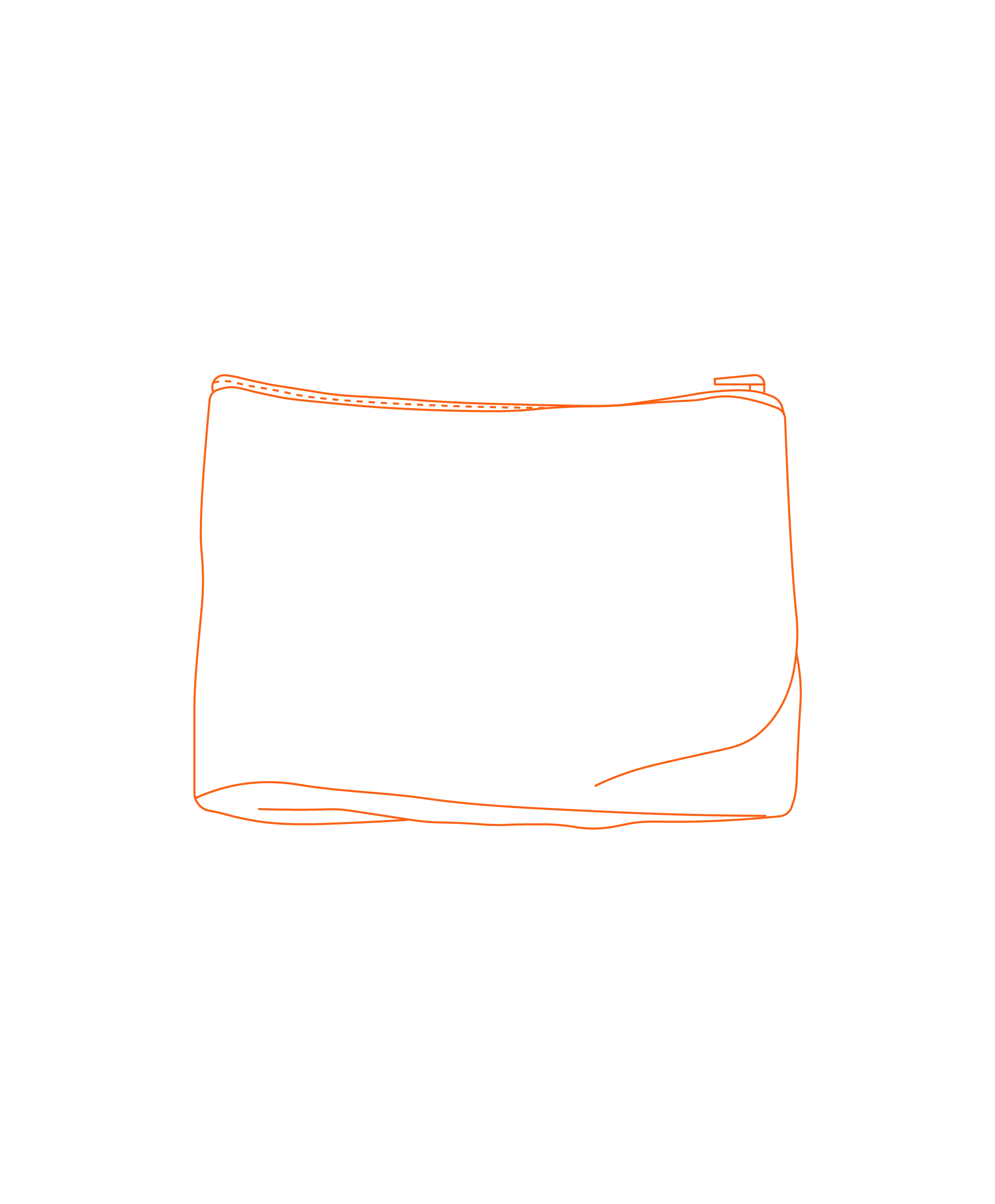 Vector drawing of an upcycled computer sleeve