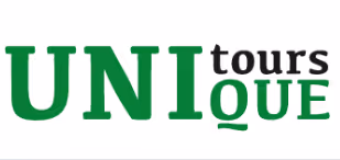 Logo with the word 'UNI' in green and 'tours que' in black forming the word 'UNI tours QUE'.