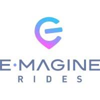 E-Magine Rides company logo with stylized letter E above the brand name.