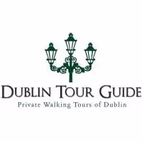 Logo of Dublin Tour Guide featuring a stylized three-lantern street lamp and text 'Dublin Tour Guide Private Walking Tours of Dublin'.