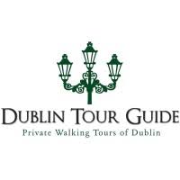 Logo of Dublin Tour Guide featuring a stylized three-lantern street lamp and text 'Dublin Tour Guide Private Walking Tours of Dublin'.