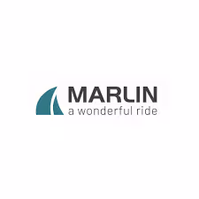 Marlin logo with a stylized wave icon and tagline 'a wonderful ride'.