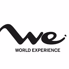 We World Experience logo in black font on white background.