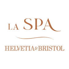 LA SPA Helvetia & Bristol logo in brown serif font on white background.