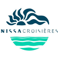 Nissa Croisières logo featuring stylized waves and ship sails above the text.