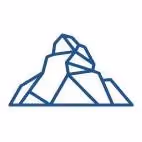 Abstract geometric outline of a mountain.
