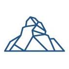 Abstract geometric outline of a mountain.