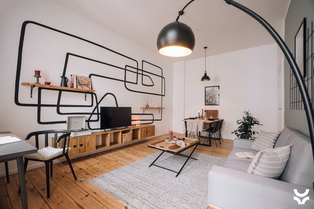 Raw materials and elements in a living room