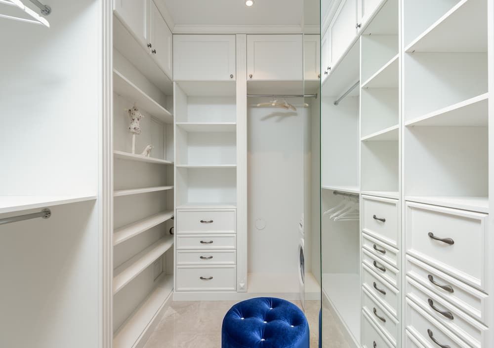 Empty stacked storage space 