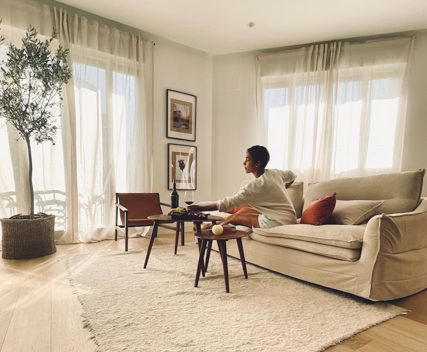 woman in living room