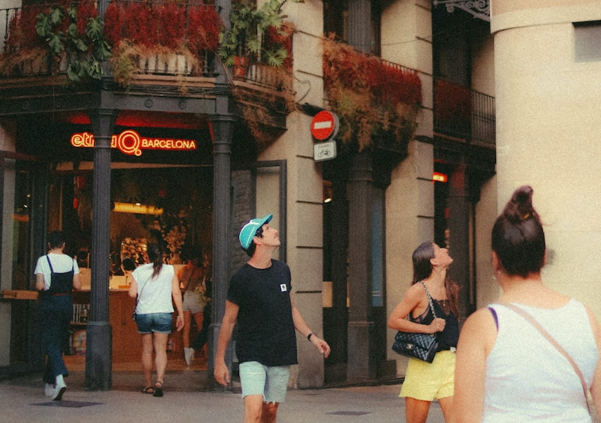 people walking around born