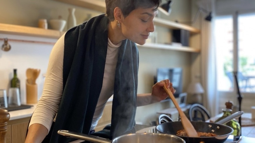 woman cooking