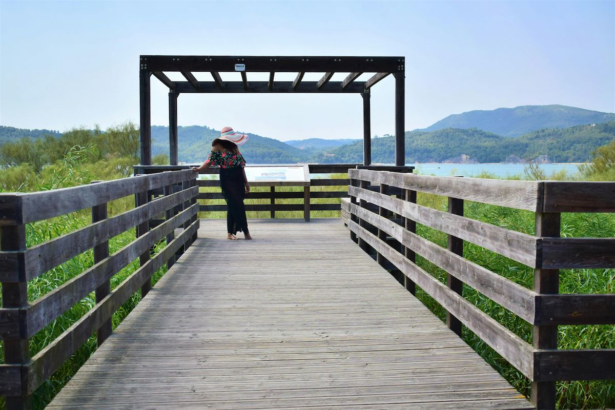 woman in estuary