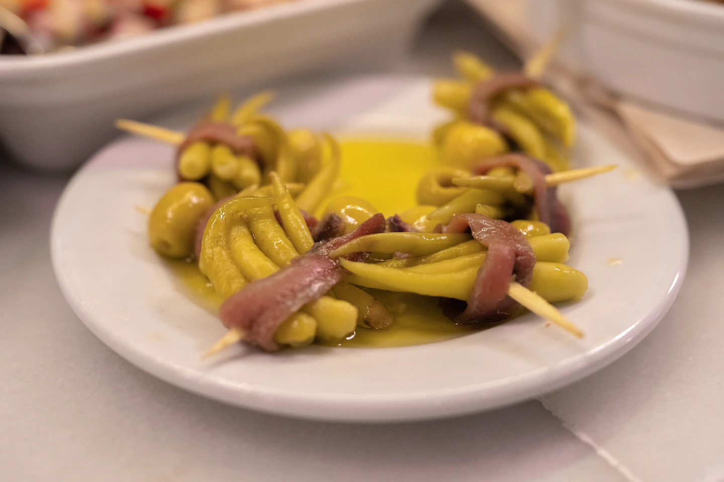 tapas en un plato